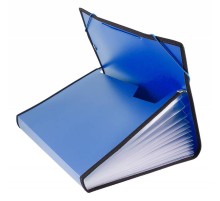 Портфель Бюрократ -BPR13LBLUE 13 отдел. A4 с окантовкой пластик 0.7мм синий