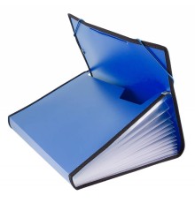 Портфель Бюрократ -BPR13LBLUE 13 отдел. A4 с окантовкой пластик 0.7мм синий