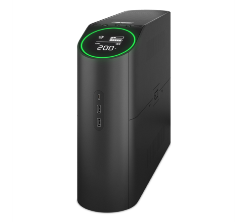 Источник бесперебойного питания APC Back-UPS Pro for Gaming, 2200VA/1320W, 230V, 4xSchuko and 2xIEC C13 outlets, RGB Lights, Data/DSL protrct, 2x Type A and 1x Type C USB, Midnight(Black), 1 year warranty
