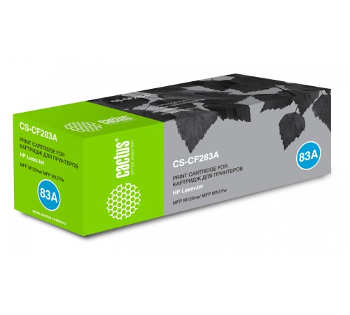 Картридж лазерный Cactus CS-CF283A CF283A черный (1500стр.) для HP LJ Pro M125nw/M127fw