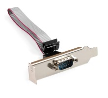 Exegate EX298290RUS Планка портов в корпус 1xCOM ExeGate BrctDB91-LP (Com 10-pin (F) --> RS232 DB9 Male, кабель 20см, Low Profile)