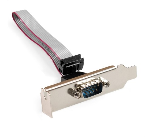 Exegate EX298290RUS Планка портов в корпус 1xCOM ExeGate BrctDB91-LP (Com 10-pin (F) --> RS232 DB9 Male, кабель 20см, Low Profile)