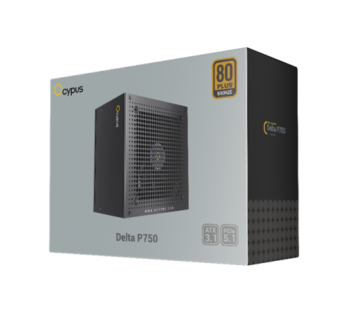 Блок питания Ocypus Delta P750, 750W, APFC, 80+ Bronze, ATX 3.1, 120mm Fan (P750-BF) Блок питания Ocypus Delta P750, 750W, APFC, 80+ Bronze, ATX 3.1, 120mm Fan (P750-BF)