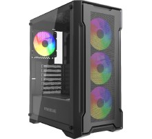 Powercase Mistral X4B, Tempered Glass, 4x 120mm FRGB Fans, чёрный, ATX  (CMXB-L4)