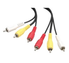 Bion Кабель аудио, 3RCA - 3RCA, 1.8 м [BXP-CCV-539-018M]
