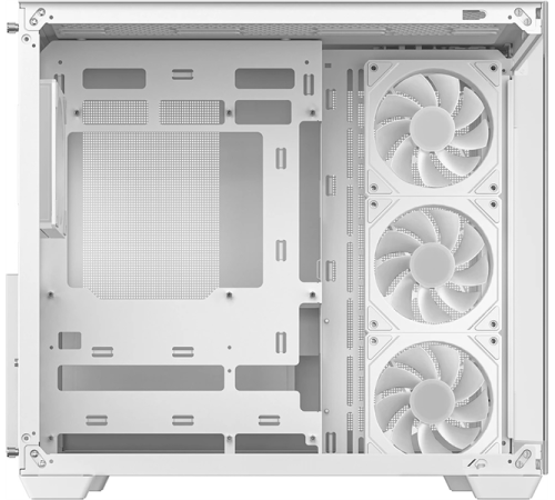 Корпус Deepcool CG530 4F WH без БП, боковое окно (панорама), 3x120мм ARGB Reverce вентилятора на боковой стенке, 1x120мм ARGB вентилятор сзади, белый, ATX