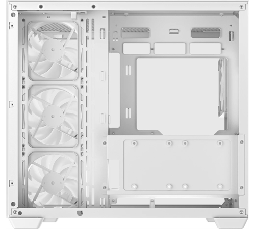 Корпус Deepcool CG530 4F WH без БП, боковое окно (панорама), 3x120мм ARGB Reverce вентилятора на боковой стенке, 1x120мм ARGB вентилятор сзади, белый, ATX