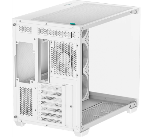 Корпус Deepcool CG530 4F WH без БП, боковое окно (панорама), 3x120мм ARGB Reverce вентилятора на боковой стенке, 1x120мм ARGB вентилятор сзади, белый, ATX