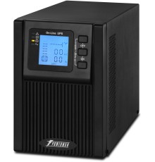 ИБП POWERMAN Online 1000, LCD, двойного преобразования, 1000ВА, 900Вт, 2 евророзетки с резервным питанием, USB, RS232, слот SNMP, разъем EPO, внешний блок батарей (в комплект не входит), 215 х 315 х 365 мм., 5.2 кг. Powerman Online 1000 Plus