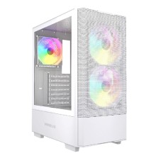 Powercase Mistral AY3W ARGB, Tempered Glass, 2x 140mm +1x 120mm ARGB Fans, белый, ATX  (CMAYW-A3)