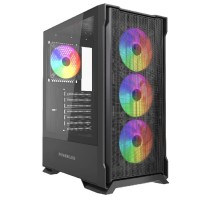 Powercase Mistral AZ4B ARGB, Tempered Glass, 4x 120mm ARGB Fans, чёрный, ATX  (CMAZB-A4)