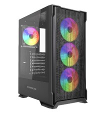 Powercase Mistral AZ4B ARGB, Tempered Glass, 4x 120mm ARGB Fans, чёрный, ATX  (CMAZB-A4)