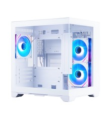 1STPLAYER MEGAVIEW MV6-TP ARGB White / mATX / 3x120mm ARGB fans / MV6-TP-WH-2FC7R-W-1FC7-W
