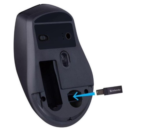 Мышка USB OPTICAL WRL MS-095 BLACK 52095 DEFENDER