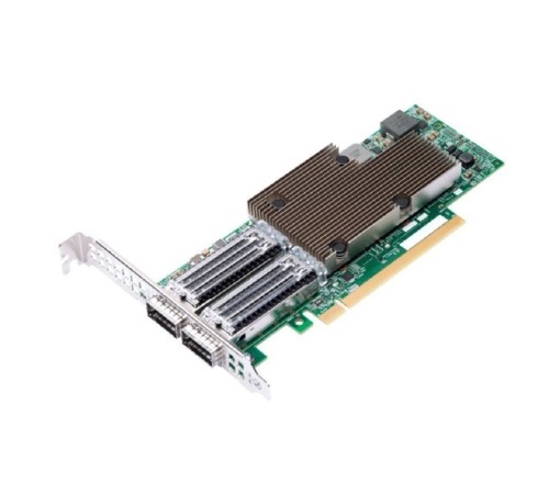 Broadcom NetXtreme P2100G (BCM957508-P2100G low profile) 2x100GbE (100/50/25/10GbE), PCIe 4.0 x16, QSFP56, BCM57508, Ethernet Adapter, LP + FH brackets incl, BOX