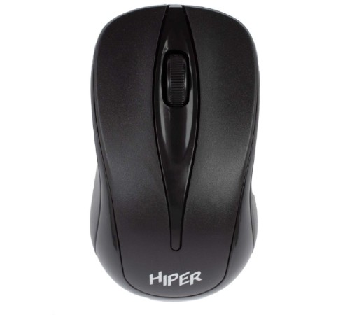 Мышь беспроводная HIPER HOMW-061 /1000 dpi/оптический/3 кнопки/USB-приемник/2,4 ГГц/батарея 2хААА/черный (HOMW-061)