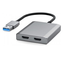KS-is KS-821 Адаптер USB 3.0 на HDMIx2 4K+1080p KS-is