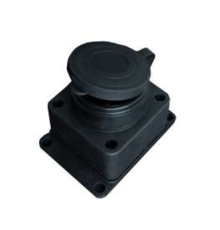 Розетка настенная 16А IP44 250В (еврослот) с заглушкой с заземл. каучук UNIVersal 602229