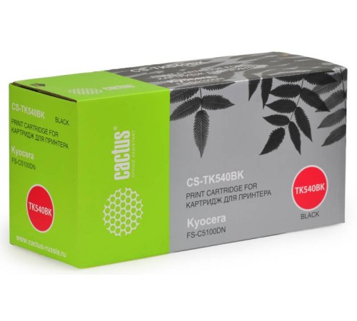 Картридж лазерный Cactus CS-TK540Bk черный (5000стр.) для Kyocera FS-C5100DN