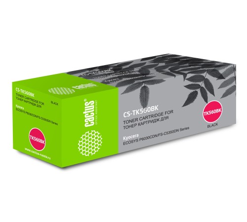 Картридж лазерный Cactus CS-TK560BK черный (12000стр.) для Kyocera FS-C5300DN