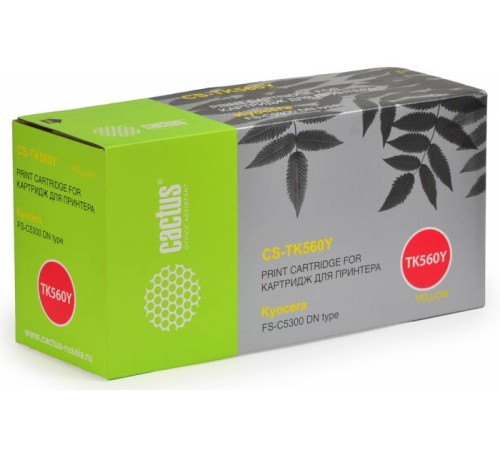 Картридж лазерный Cactus CS-TK560Y желтый (10000стр.) для Kyocera FS-C5300DN