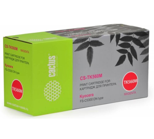 Картридж лазерный Cactus CS-TK560M пурпурный (10000стр.) для Kyocera FS-C5300DN