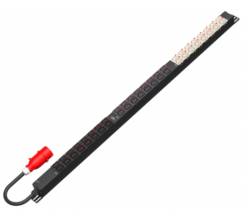 Блок распределения питания SMARTWATT PDU P-series 0U-B-3P16A-SMB-24C13-24C39-UL-3M-IEC309