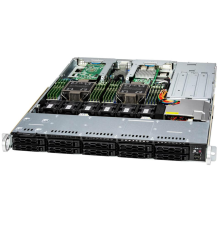 Сервер Supermicro SuperServer 1U 121C-TN10R noCPU(2)4th/5th Gen(MCC Carrier)/TDP 350W/no DIMM(16)/10 SAS/SATA(AOC-S3916L)/2x10Gb/2x860W/SFT-DCMS-SINGLE/2nd config
