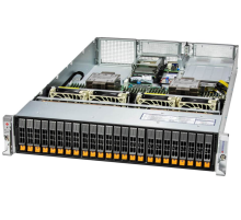 Сервер Supermicro SuperServer 2U 221H-TN24R noCPU(2)4th Gen Xeon Scalable/ TDP350W/ no DIMM(32)/ 24x2,5"/ 2x25Gb/ SFT-DCMS-SINGLE/ 1st config