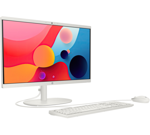 HP 22-dg0008ci NT 21.5" FHD(1920x1080) INTEL N100, 8GB DDR5 4800 (1x8GB), SSD 512Gb, Intel Internal Graphics, noDVD,Rus/Eng kbd&mouse wired, HD Webcam, Cashmere White, FreeDos, 1Y Wty