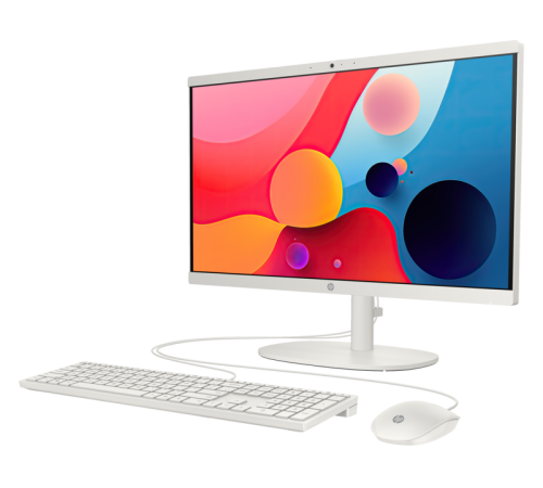 HP 22-dg0008ci NT 21.5" FHD(1920x1080) INTEL N100, 8GB DDR5 4800 (1x8GB), SSD 512Gb, Intel Internal Graphics, noDVD,Rus/Eng kbd&mouse wired, HD Webcam, Cashmere White, FreeDos, 1Y Wty