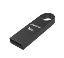 Maxvi USB Drive 16GB MK dark grey, монолит, металл, USB 2.0