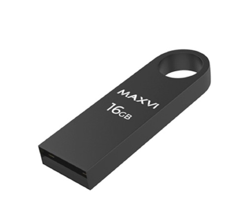 Maxvi USB Drive 16GB MK dark grey, монолит, металл, USB 2.0 Maxvi USB Drive 16GB MK dark grey, монолит, металл, USB 2.0