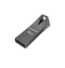 Maxvi USB Drive 32GB MK2 dark grey, монолит, металл, USB 2.0