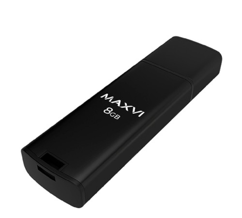 Maxvi USB Drive 8GB MP2 black, монолит с колпачком, ABS пластик + металл, USB 2.0 Maxvi USB Drive 8GB MP2 black, монолит с колпачком, ABS пластик + металл, USB 2.0