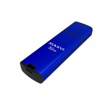Maxvi USB Drive 32GB MP2 blue, монолит с колпачком, ABS пластик + металл, USB 2.0