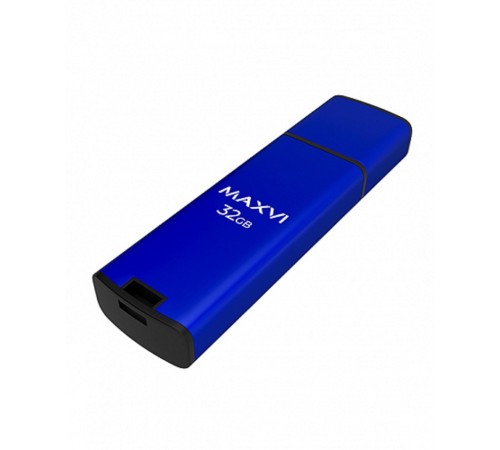 Maxvi USB Drive 32GB MP2 blue, монолит с колпачком, ABS пластик + металл, USB 2.0 Maxvi USB Drive 32GB MP2 blue, монолит с колпачком, ABS пластик + металл, USB 2.0