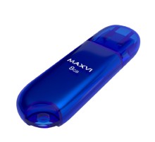 Maxvi USB Drive 8GB P1 blue, монолит с колпачком, ABS пластик, USB 2.0