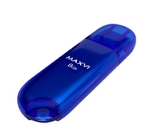 Maxvi USB Drive 8GB P1 blue, монолит с колпачком, ABS пластик, USB 2.0 Maxvi USB Drive 8GB P1 blue, монолит с колпачком, ABS пластик, USB 2.0