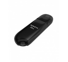 Maxvi USB Drive 32GB P1 black, монолит с колпачком, ABS пластик, USB 2.0