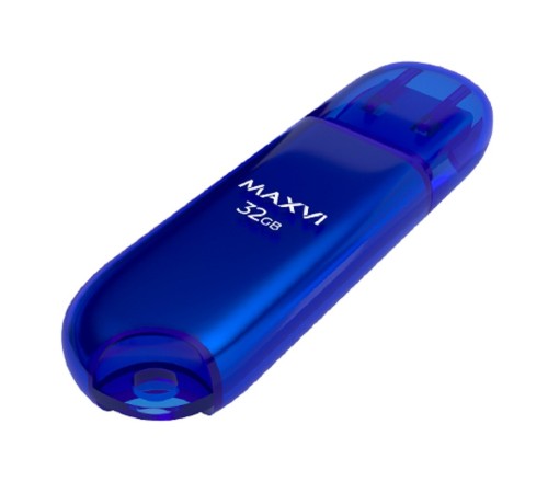 Maxvi USB Drive 32GB P1 blue, монолит с колпачком, ABS пластик, USB 2.0 Maxvi USB Drive 32GB P1 blue, монолит с колпачком, ABS пластик, USB 2.0
