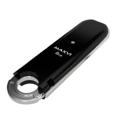 Maxvi USB Drive 8GB P2 black, монолит с колпачком, ABS пластик, USB 2.0