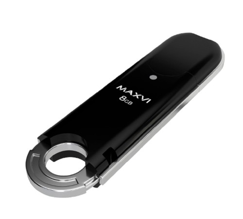 Maxvi USB Drive 8GB P2 black, монолит с колпачком, ABS пластик, USB 2.0 Maxvi USB Drive 8GB P2 black, монолит с колпачком, ABS пластик, USB 2.0