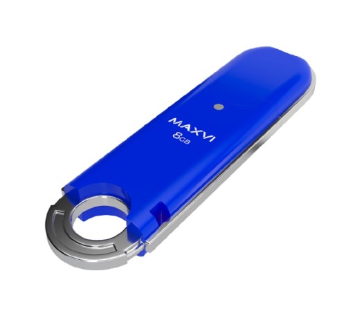 Maxvi USB Drive 8GB P2 blue, монолит с колпачком, ABS пластик, USB 2.0 Maxvi USB Drive 8GB P2 blue, монолит с колпачком, ABS пластик, USB 2.0