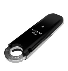 Maxvi USB Drive 16GB P2 black, монолит с колпачком, ABS пластик, USB 2.0