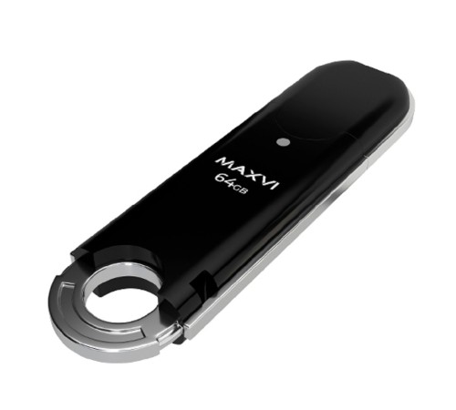 Maxvi USB Drive 64GB P2 black, монолит с колпачком, ABS пластик, USB 2.0 Maxvi USB Drive 64GB P2 black, монолит с колпачком, ABS пластик, USB 2.0