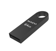 Maxvi USB Drive 64GB MK dark grey, монолит, металл, USB 2.0