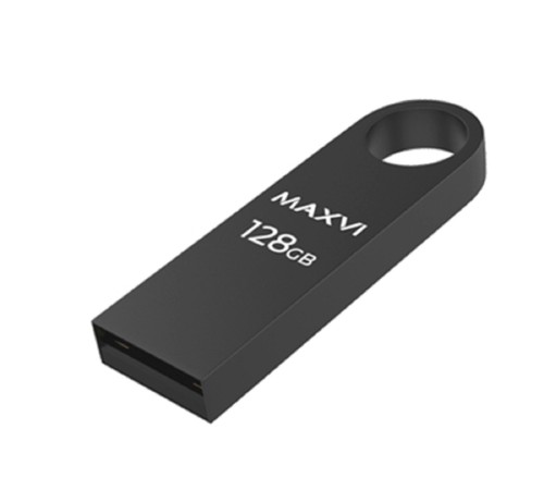 Maxvi USB Drive 128GB MK dark grey, монолит, металл, USB 2.0 Maxvi USB Drive 128GB MK dark grey, монолит, металл, USB 2.0