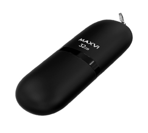 Maxvi USB Drive 32GBSF 32GB black, монолит с колпачком, soft touch, USB 2.0 Maxvi USB Drive 32GBSF 32GB black, монолит с колпачком, soft touch, USB 2.0