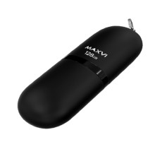 Maxvi USB Drive 128GB SF black, монолит с колпачком, soft touch, USB 2.0